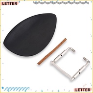 LETTER Violin Chin Rest​, ​Ebony Wood ​Standard Bracket​ ​Ebony Chin Rest​, Comfort​ ​Softwood Strip