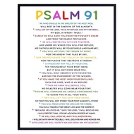 Large Psalm 91 Scripture Wall Art - Religious Christian Home Decor