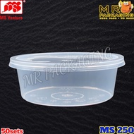 MS 250 300ml Round Container With Lid ( 50sets± ) 10oz Disposable Plastic PP 300 ml - MS Venture MS2