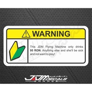 Funny Warning Sticker - 95 RON Beginner Driver