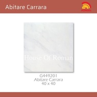 ROMAN KERAMIK 40x40 Abitare Carara G449201 / Keramik Putih Glossy /KW1