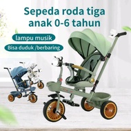 Sepeda roda tiga anak 1 tahun sepeda roda 3 bayi tricycle anak sepeda anak roda 3 stroller