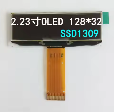 2.23 inch 24PIN SPI White/Yellow/Blue OLED Screen SSD1309 Drive IC 128*32 I2C / Parallel Interface