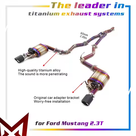 Full Ti Exhaust for Ford Mustang 2.3T EcoBoost Extreme Lightweight Race System Aggressive Racing Sou