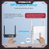 [eternally.sg] 1200M 2.4+5GHz Wireless Repeater 4 Antennas WiFi Signal Booster Extender UK