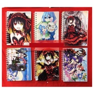 Date alive anime notebook A6 spiral spine notebook