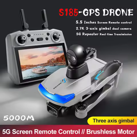 S185 GPS Drone 4K Professional Dual Camera 5G Digital Image Transmission 3-Axis Gimbal 360° Obstacle