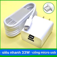 Bộ Sạc Cáp Nhanh Vivo 33W Cho Vivo V11i Vivo V15 Vivo S1 V9 Y71 Y1s Y19 Y20 V20 / Sử dụng cáp sạc mi