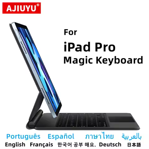 AJIUYU Magic Keyboard For iPad Pro 11 inch 12.9" 2018-2022 Air 5 4 10th 10.9" Smart Cover Magnetic P