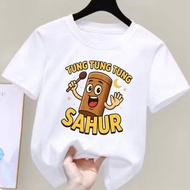 Tung Tung Tung Sahur Kids T-Shirt Age 2-16 Unisex Girls Boys Children's Clothing Oblong Baju Budak L