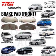 TRW FRONT BRAKE PAD FOR HONDA CIVIC FD FB ACCORD SDA CM CP TAO STREAM RN3 2.0 RN6 1.8 ODYSSEY RB1 RB