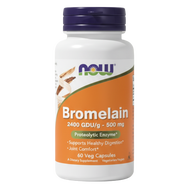 NOW Foods Bromelain 500 MG 2400 GDU/g 120 Veg Capsules - Proteolytic Enzyme for Digestive Health & J