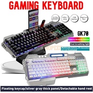 #ReadyStock GK70 Mechanical GAMING KEYBOARD 104keys Colorful LED Backlight Gaming Keyboard G700 Keyb