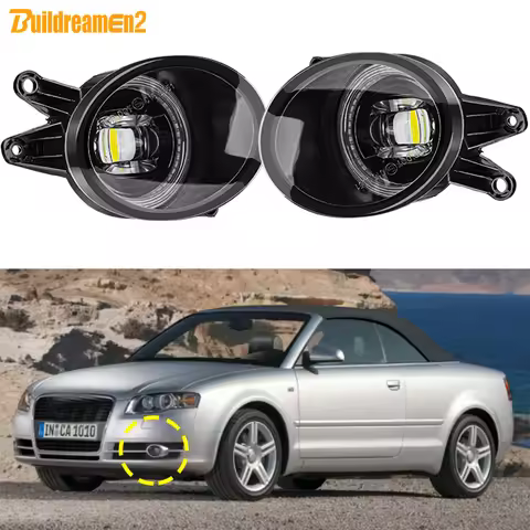 2 X 30W Car Angel Eye LED Fog Light Daytime Running Lamp 8000LM For Audi A4 B6 Convertible Cabriolet