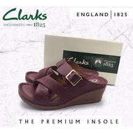 Fashionable Clarks Women Luxury Wedges Shoes Sandal Clarks Wanita Berkualiti