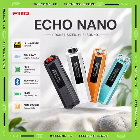 FiiO Echo Nano Ultra Compact Music Player CS43131 DAC 33.5g Lossless Hi-Res USB DAC MP3 for Headphon