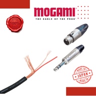 MOGAMI 2582 flexible 26awg mic cable 6mm with neutrik nc3fxx xlr female to neutrik np3x stereo jack 