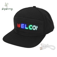 SHOPSHARING LED Baseball Cap, Editable Display Hat for Festivities Outdoor Bluetooth LED Hat Bluetoo