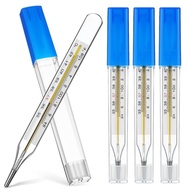 Glass Cuban Temperature Thermometers: Thermometers for Fever - Old Fashioned Axillary & Oral Thermom