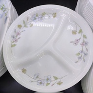 Corelle Divided Plate 22cm Pastel Bouquet/suku suku separuh