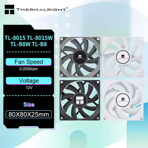 Thermalright TL-8015 TL-8015W TL-B8W TL-B8 80mm High Air Volume Case Fan 4PIN CPU Cooling fan PWM Fo