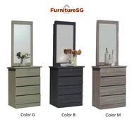 (FurnitureSG) Dressing Table With Drawer And Lock