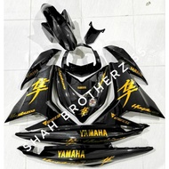 COVERSET Y15ZR V1/V2 BLACK METALIC HAYABUSA GOLD CHROME