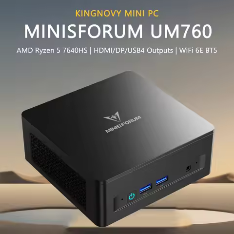 MINISFORUM DeskMini UM760 Slim Mini PC AMD Ryzen 5 7640HS Small PC HDMI/DP/USB4 Outputs 2.5G LAN Sma