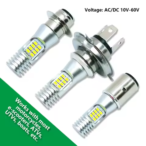 10000Lm H4 LED Moto H6 BA20D P15D LED Moto Motorcycle Headlight Bulbs White 6000K Hi Lo Lamp DC AC 1