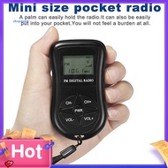 SPVPZ Portable Radio with Lcd Display Lightweight Portable Radio Portable Mini Fm Radio with Lcd Display and Stereo Headphone for Home Travel Battery-powered Digital Radio