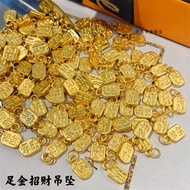 916 gold Gold Lucky Small Pendant /diy charm gold 916 fu lucky bar