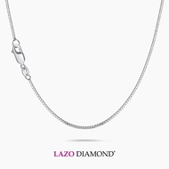 LAZO DIAMOND 9k White Gold Box Chain Necklace