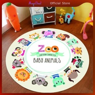 MagiDeal Kids Rug Round Children Play Mat Floor Mat Non Slip Decoration Play Carpet Soft Playroom Ru
