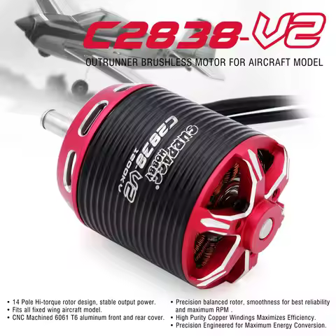 SURPASS HOBBY Brushless Motor 2-5S C2822 C2826 C2830 C2834 C2838 For RC Aircraft Plane Multicopter B