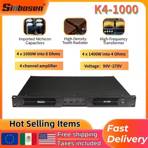 Sinbosen K4-1000 Class D Sound Quality Professional Audio Power Amplifier 1400 Watt 4 Channels