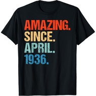 Men's cotton T-shirt Amazing Since April 1936 Retro Vintage 84th Birthday Gifts T-Shirt