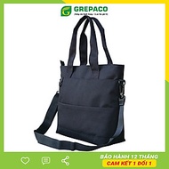 Túi Tote Đeo Vai Nữ Grepaco Vải Bố Canvas Màu Đen Nhiều Ngăn Có Khóa Kéo Đeo Chéo Hoặc Xách Tay Đựng