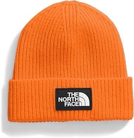 NF0A3FJX6HI TNF Logo Box Cuffed Beanie Hat Men's Digital Orange Size OS