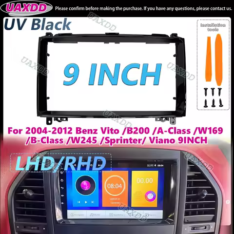 For 2004-2012 Benz Vito B200 A-Class W169 B-Class W245 Sprinter Viano 9INCH Car Android frame Kit pa