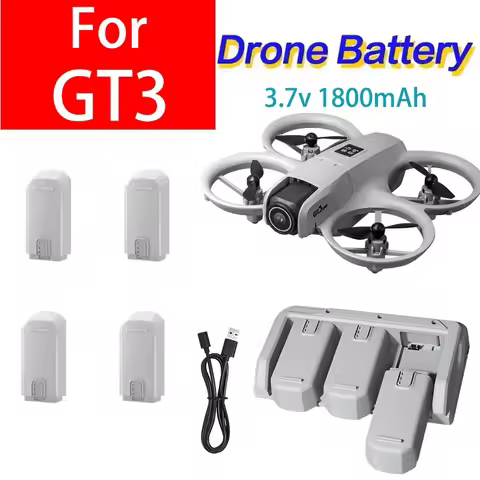 GT3 Mini Drone Battery with A Charger Original 3.7V 1800mAh for GT3/GT3 Max Drone Wholesale