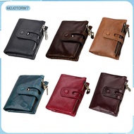 [mojotorw7] RFID Blocking Wallet Credit Card Holder Bifold with ID Men Wallets Mens Casual Portable 