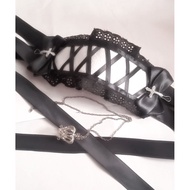 HEADDRESS HEADBAND GOTHIC GOTHIC BLACK OUJI HARAJUKU KOREAN JAPANESE HAIR HEAD ACCESSORIES DARK AFFO