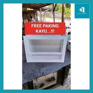 Musta" Bv 40X60 Kawat Luar Boven Kaca Zig Zag Ventilasi Bouvenli +Kawat Nyamuk Free Paking Kayu Vent