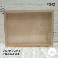 KAYU Wholesale Wood Frame 3D Acrylic Glass 30x42