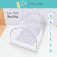 Idawin Nest Mattress ที่นอนเด็กทารก ที่นอนเด็กพร้อมมุ้ง ที่นอนรังนกสำหรับเด็กแรกเกิด เบาะนอนเด็ก ผ้า