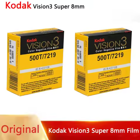 Original 1 2 3 Packs Kodak Vision3 500T Super 8mm Movie Film Film Super 16mm Film 8 Colors Spot Date