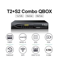 2023 DVB T2 S2 Combo QBOX Satellite TV Receiver H264 Best DIGITAL TV Decoder 1080P FullHD DVB MP3 PLAY PVR EPG T2 DVB S2 Set TV Receivers