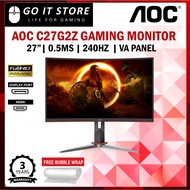 AOC C27G2Z 27" 0.5ms 240Hz FHD VA FreeSync Curve Gaming Monitor (HDMI / DP)