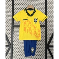 [Children] Retro Brazil 1994 Soccer Shirt Shorts-*-&