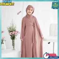 Famis Kids Tanggung Ghamus Anal Tanggung Games Lebaran Muslim Clothes Eid al-Fitr Girls' Gamis Ghame
